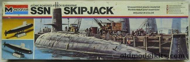 Monogram 1/228 SSN Skipjack Submarine SSN585 - BAGGED, 3101 plastic model kit